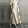 Vestido Solto Casual e Elegante, Saia Versátil e Estilosa que Rejuvenesce para Mulheres, Nova Saia para Primavera e Outono, Decote V