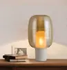 Luminária de Mesa Simples Moderna para Cabeceira Designer Luxo Leve Quarto Estudo Casa de Temporada Modelo Quarto Luminária de Mesa de Mármore para Cabeceira