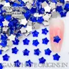 4*4mm Fondo Plano Forma Especial Colorido Plano Estrella de Cinco Puntas Joyería para Uñas Estrella de Mar Super Brillante Colorido Mixto Diamante para Uñas Venta al por Mayor