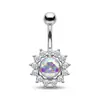 Anillos para Ombligo de Acero Inoxidable Europeos y Americanos Transfronterizos Aliexpress Wish Nuevos y Coloridos Piercing de Ombligo Joyería Corporal