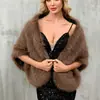 CI Transfronterizo P0252 Chal Imitación Piel Zorro Chal Grande para Mujer Capa Bufanda Vestido de Noche Europeo y Americano