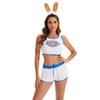 Baloncesto Femenino Transfronterizo Fútbol Salón Auto Show Top Shorts Tocado Traje de Animadora de Tres Piezas