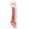 Condón Transfronterizo para Hombres, Condón Vibrador Diente de Lobo, Condón de Pene con Bloqueo de Semen Extendido, Condón Artificial Grueso Usable, Condón de Cristal