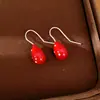 Pendientes de gancho elegantes estilo coreano con lunares de goteo de aceite en forma de lágrima, pendientes versátiles simples para uso diario, pendientes de lujo ligero de alta gama al por mayor