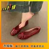 Elegantes zapatos de suela blanda estilo coreano 2025 nuevos, bailarinas estilo francés, mocasines cómodos con lazo