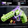 Pistola de Cenoura Revolver Lança-Cápsulas Igual ao do Douyin Lançador de Cápsulas Brinquedo Descompressor Modelo de Arma com Um Clique para Reduzir a Cápsula