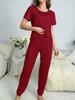 Conjunto de Pijama de Verano para Mujer Fenliang Cross-Border 2025, Cómodo, Casual, Sencillo, Versátil y Adecuado para Ropa Exterior