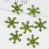 Pegatinas de Tela Navideñas de Copo de Nieve Transfronterizas Adornos para Regalos de Navidad Accesorios para el Cabello DIY Accesorios Adhesivos Hojas de Fieltro de Copo de Nieve No Tejidas