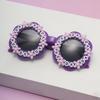 Moda Estilo Coreano 2024 Novo Óculos de Sol Infantil Flip Distintivo DIY Crianças Meninas Fofas Letras Flores