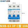 Disjuntor Chint NXB-63 interruptor trifásico monofásico em miniatura aberto para uso doméstico 1P2P3P4P interruptor de ar