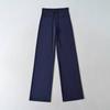 2557-2025 Novas Calças Femininas Estilo Europeu e Americano Garota Popular Cintura Alta Perna Reta Perna Larga Sexy Mais Fáceis de Combinar Calças Esportivas Casuais