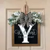 Decoración Personalizada para Puerta Principal Transfronteriza de 26 Letras, Cartel para Puerta, Arreglo de Accesorios, Artesanías de Madera, Adornos Colgantes