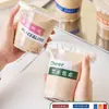 Las pegatinas para tazas de café son impermeables, de transferencia de cristal, transparentes, etiquetas autoadhesivas, decorativas, de alto valor estético, sencillas, estilo americano, desechables para bebidas