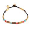 2049-Pulsera redonda de cristal natural semiprecioso de moda europea y americana, diseño de nicho, joyería transfronteriza