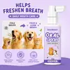 KineShineX Spray Refrescante Bucal para Pets com Bico Rotativo Estendido, Spray de Limpeza Bucal Universal Sem Escovação