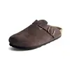 Calçados Birkenstock Genuínos de Couro para Comércio Exterior Transfronteiriço, Unissex, Estilo Meia-Sapatilha Fechada, Birkenstock para Uso Externo com Solado de Cortiça, Atacado