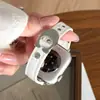 Correa de cuero con patrón de bambú y hebilla C, compatible con Apple Watch Series 12, 11, 10 SE y Ultra