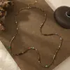 2026 Collar Retro de Cuerda Tejida a Mano con Cuentas de Acero de Titanio para Mujer Diseño de Nicho Estilo Étnico Cadena para Suéter Accesorios de Flor