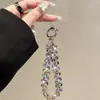 Cadena de cristal de lujo de alta gama para bolso, correa de muñeca con clip para funda de teléfono, llavero y accesorio de bolsa