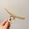 Presilha de Garra Grande com Pérola, Grampo de Tubarão para Cabelo para Mulheres, Presilha Simples para Coque na Parte de Trás da Cabeça, Acessório de Cabelo Versátil