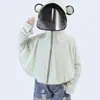 Roupa de Proteção Solar Infantil Seda Gelada 2026 Verão Proteção UV para Meninas e Meninos Estilosa Fina Respirável com Capuz Roupa de Proteção Solar