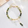 Diseño jade oliva y jade Tian "bambú" pulsera de flores suficientes en tierra buena suerte cuerda para enviar regalo novias venta al por mayor