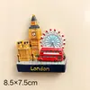 Ímã de Geladeira Resina Londres, Reino Unido Cabine Telefônica Urso de Londres Lembrança de Viagem Ônibus de Dois Andares Adesivo Magnético Sucção Magnética