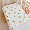 Almohadilla de Diafragma para Bebé Impermeable Lavable Infantil Anti-mojado Cama Antideslizante Bebé Transpirable Gasa de Algodón Sábana de Cama Tamaño Grande