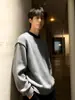 Cleanfit Tricô Preto Gola Redonda Masculino Outono/Inverno Color Block Patchwork Suéter Estilo Americano Camada Interna Top Básico