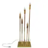 10 Focos Dorados de Bola de Dragón para Pasillo de Boda, Accesorios de Decoración de Boda, Focos de Caña, Marcadores de Pasillo, Marcadores de Pasillo para Escenario T