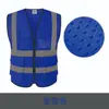 Chaleco Reflectante de Malla Transpirable Chaleco de Seguridad Reflectante Construcción Saneamiento Fluorescente Multibolsillos Ropa Reflectante