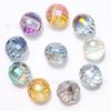 Cuentas Sueltas de Cristal de 96 Caras con Agujero Grande 12-16mm Cuentas Tierra Bolas de Vidrio Electrochapado Materiales para Joyería DIY