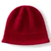 Gorro de punto 100% cachemir puro para mujer, nuevo estilo otoño/invierno, tejido, cálido, engrosado, con protección para las orejas y diseño con capucha