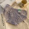 Ropa interior de Modal para mujer, Seda antibacteriana 7A, Entrepierna extendida, Ribete de encaje talla grande, Estilo Pure Desire, Al por mayor