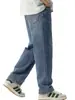 Ropa popular para hombre/pantalones de pierna ancha rectos holgados de moda para primavera, jeans versátiles casuales, estilo recto holgado para hombre