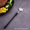 Conjunto de Talheres Ocidentais de Aço Inoxidável 304 Bolsa de Pano Talheres Portáteis para Exterior Colher Hashi Presente Talheres Atacado