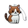 Llavero Colgante de Gato de Dibujos Animados de Goma Suave de PVC Transfronterizo en Stock, Accesorio Colgante de Cadena de Cuentas de Animales Lindos para Mochilas y Botellas de Agua