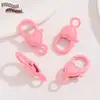 Llavero colgante de aleación con cierre de langosta en forma de corazón pintado de colores, accesorios de joyería hechos a mano para llavero.