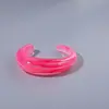 Pulseira de Acrílico Transparente Nova Moda Fresca Transfronteiriça Geométrico Assimétrico Textura Plissada Pulseira Aberta para Mulheres