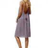 2026 Vestido Corto de Color Sólido Arrugado de Seda Helada Sin Tirantes Espalda Descubierta Fruncido para Comercio Exterior Transfronterizo Europeo y Americano Vestido de Playa para Vacaciones para Mujeres