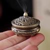 Quemador de Incienso Auspicioso Dragón y Fénix, Quemador de Incienso Estilo Chino Xuan De, Quemador de Incienso de Sándalo para el Hogar y el Interior Flor de Loto