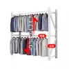 Estante de Exhibición para Tienda de Ropa, Estante de Almacenamiento para Bodega, Colgador para Ropa de Invierno, Perchero para Trajes, Estante de Hierro