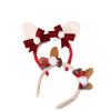 Diadema Navideña Nueva Transfronteriza Adorno para la Cabeza Lindo Alce Lazo Diadema Decorativa Navideña Cuerno de Ciervo Hebilla para el Cabello