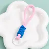 Nova Cor Dopamina Nó de Diamante Cordão Tecido à Mão Capa de Celular Chaveiro Pingente de Bolsa Tendência Fivela de Corda