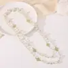 Colección Larga de Collares Superpuestos de Perlas Swarovski para Mujer, Estilo Lujo Ligero, Cadena Versátil para Suéter con un Toque de Alta Gama, Venta al por Mayor Otoño e Invierno