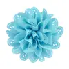 Tela de gasa de malla hueca simple europea y americana flor color sólido diy correa para el pelo de niños zapatos sombrero corsage material accesorios