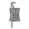 24 Exportação Transfronteiriça Primavera Europeu e Americano Elegante Estampa Animal Seda Malha Tubo Top + Saia Estampada Conjunto N8-10651