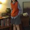 Chaleco de Costura Lateral Estilo Nuevo Otoño/Invierno 2026 para Mujer, Chaleco Casual Holgado sin Mangas Retro Japonés, Ropa de Abrigo de Moda