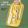 La fábrica de Yangjiang se especializa en tabla de cortar para el hogar, cuchillo para fruta, combinación de cuchillo cinco en uno, juego de cuchillos de cocina para alimentos para bebés