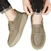 Novos mocassins slip-on de outono, sapatos casuais leves e baixos para homens, modernos, confortáveis e respiráveis para pais de meia-idade